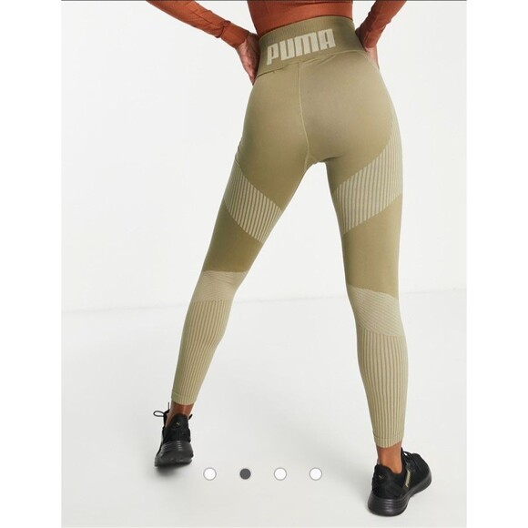 PUMA Train Seamless High Waist Women's Leggings Size Small Green Activewear - Picture 10 of 10